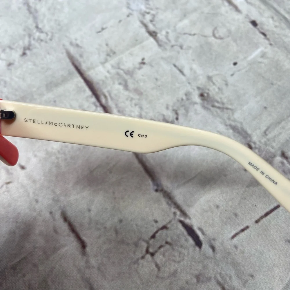 Stella McCartney Flat Top Neon Orange Sunglasses