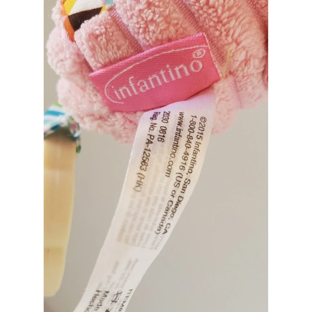 Infantino Owl Chime Pals 0-24 Months Baby Developmental Toy Travel Clip Go Gaga