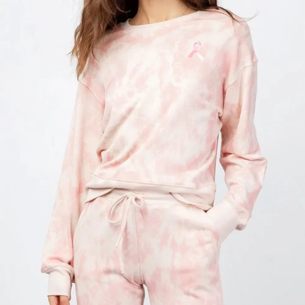 Rails x Susan G Komen Ramona Warrior Pink Tie Dye sweatshirt Large MSRP $168