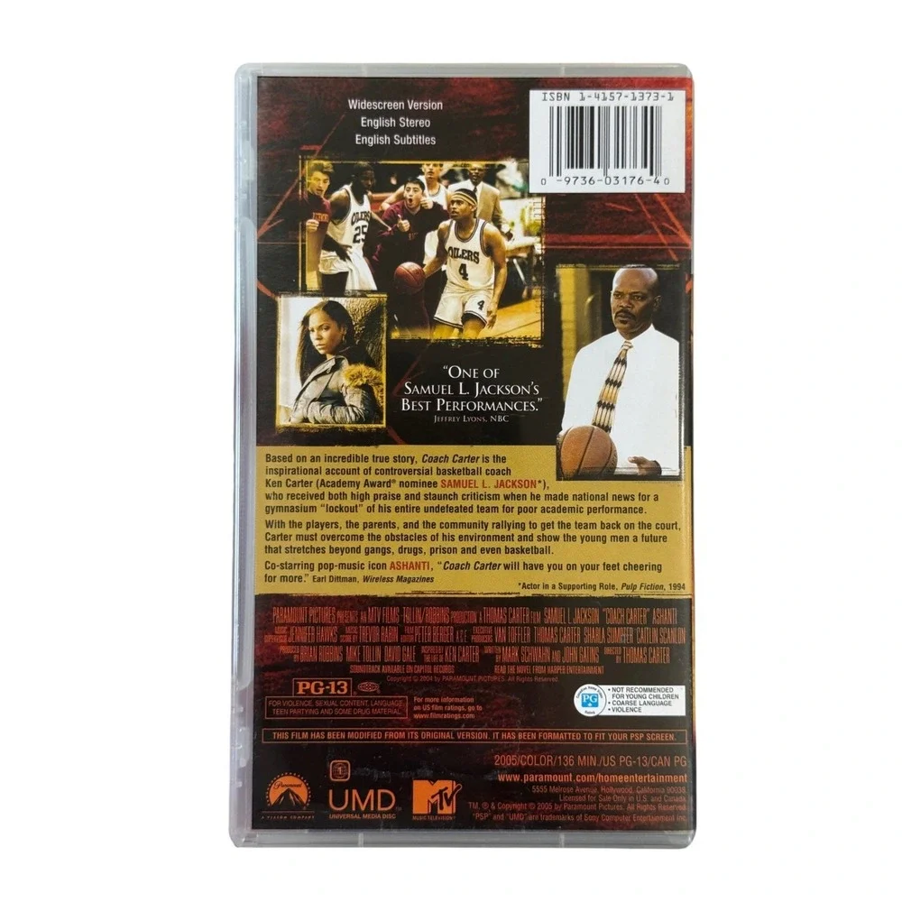 Coach Carter UMD Video Sony PSP Samuel L Jackson Movie 2005 Widescreen PG-13