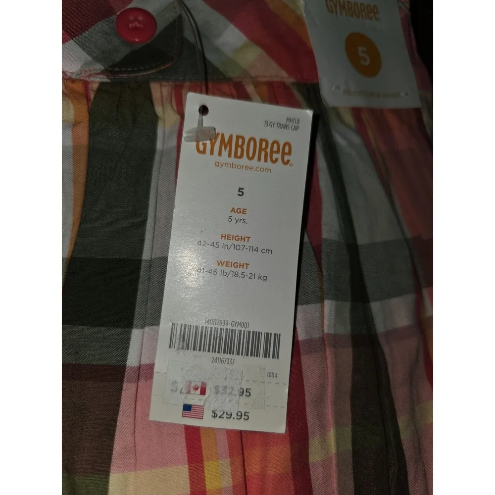 Gymboree friendship camp plaid skirt size 5 nwt
