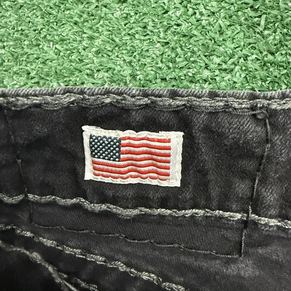 True Religion Geno Super T Men's Straight Denim Jeans Size 36x32 Black