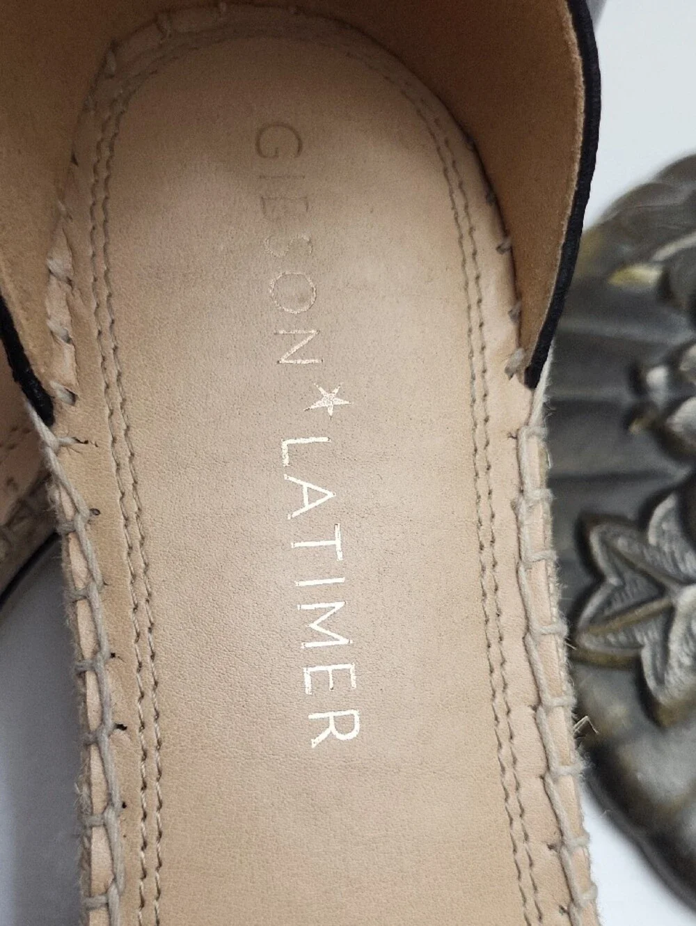 Gibson Latimer Leopard Print Espadrille Flats in Tan and Black
