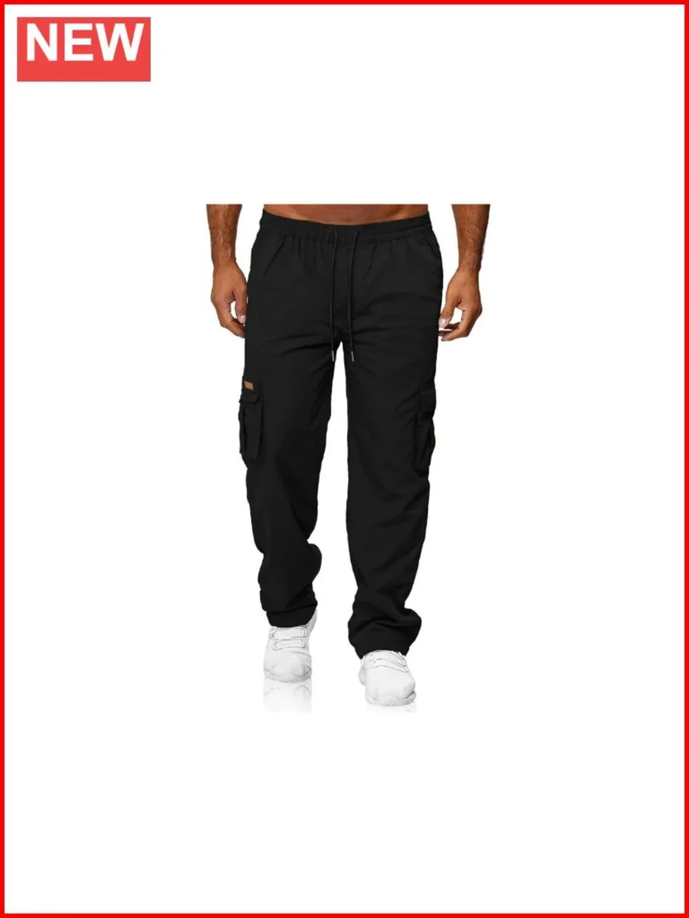 Men's Cargo Sweatpants with Pockets Drawstring Joggers Hiking Tactical Pants