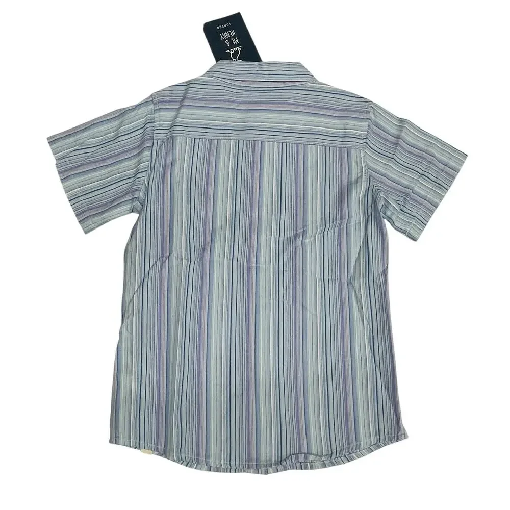 NWT Me & Henry 12Y Blue Stripe Newport Shirt