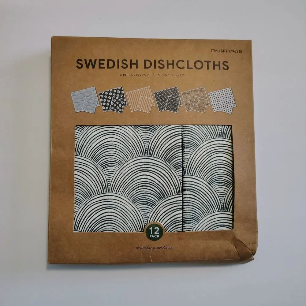 Swedish Dishcloths 12 Pack - Perfect Combo Of A Sponge And Cloth. New