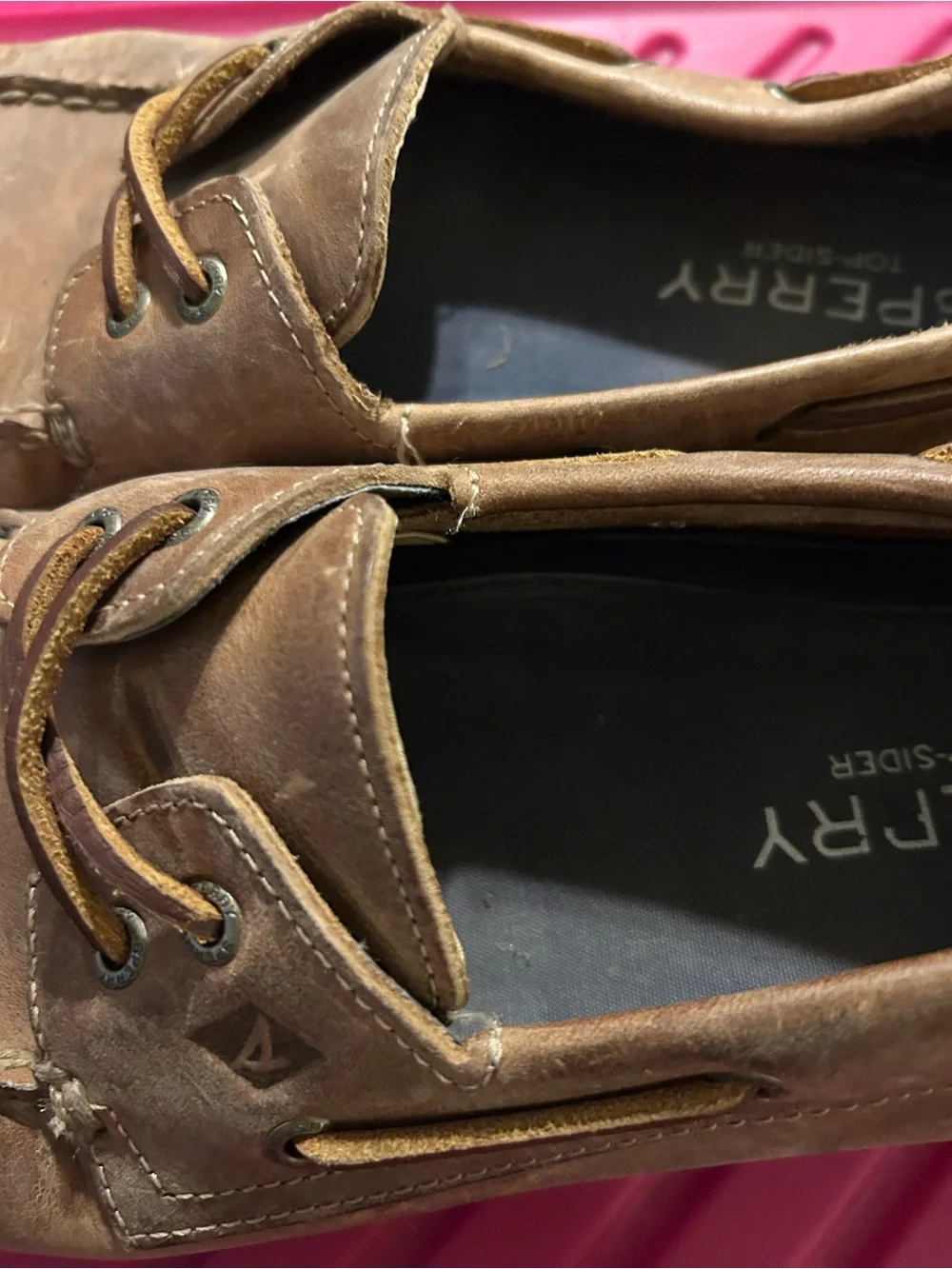 Sperry Men's Brown Leather Boat Shoes - Classic Casual Size 11 M