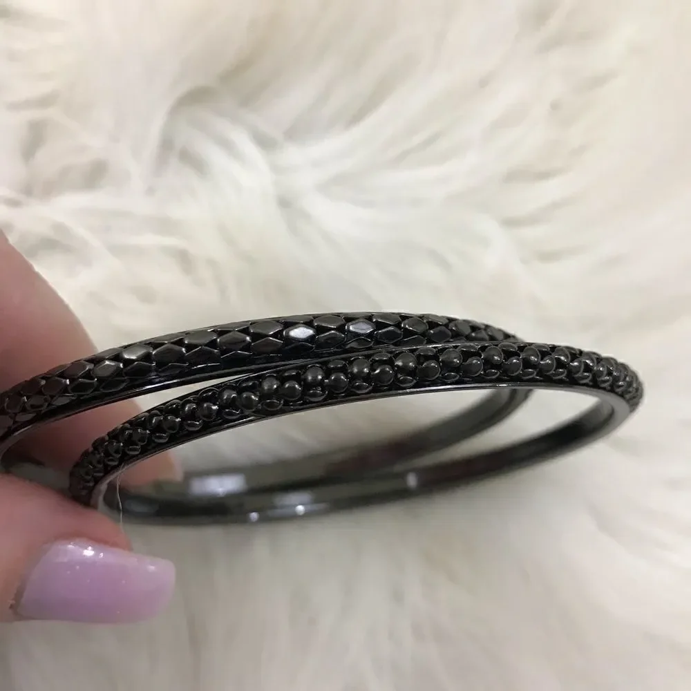 Black glam bangles set of 2