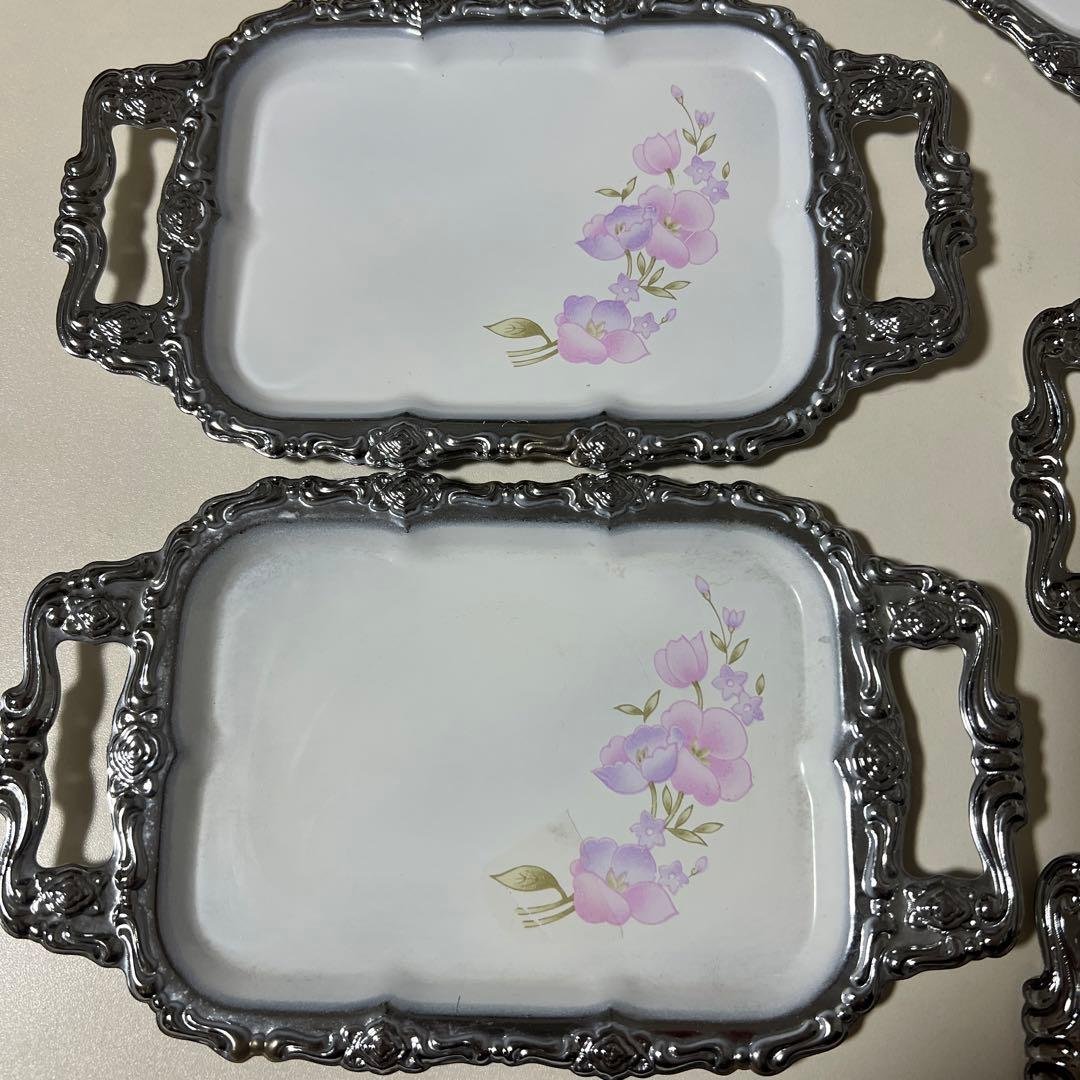 Floral Service Tray Set of 5