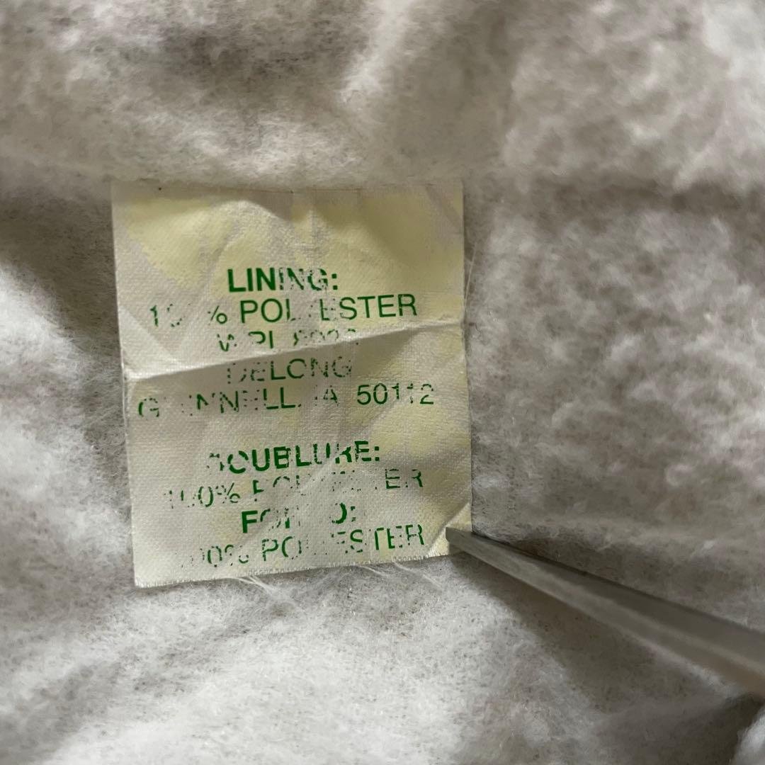 80s-90s DeLONG USA Made Nylon Pullover Rib Embroidery XL Size Vintage